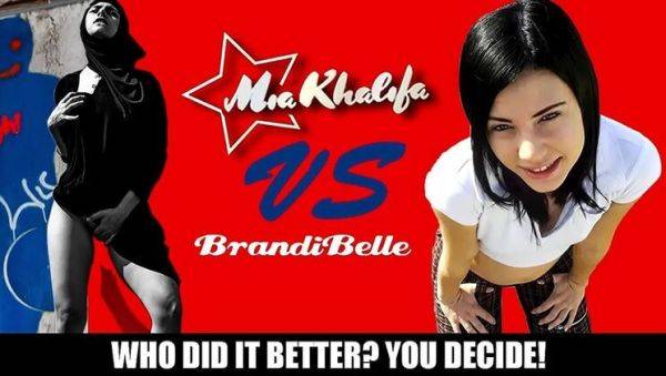 Mia Khalifa vs Brandi Belle - Hot Teen Threesome Orgy & Big Tits Compilation - porntry.com on v0d.com