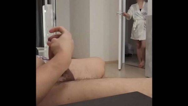 Stepmom Catches Step Son Jerking Off - Big Cock & Huge Cumshot - xxxfiles.com on v0d.com