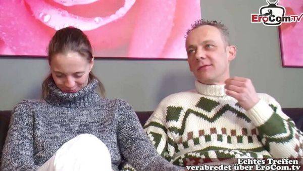Hot German Teen Nikky Om Shares First MMF Threesome with GF - Amateur Casting Fuck - xxxfiles.com - Germany on v0d.com