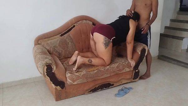 Stepdad In Perverted Fucks His Stepdaughter In Front Of His Fake Twin Stepsister Without Realizing It; She Is Her Nanny - desi-porntube.com - India on v0d.com