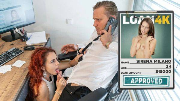 Hot Redhead Sirena Milano Gives Perfect Blowjob in Office - HD Fuck - veryfreeporn.com on v0d.com