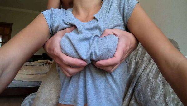 Nipplestock Man Rips Shirt & Licks Her Puffy Nipples Until She Cums - porntry.com on v0d.com