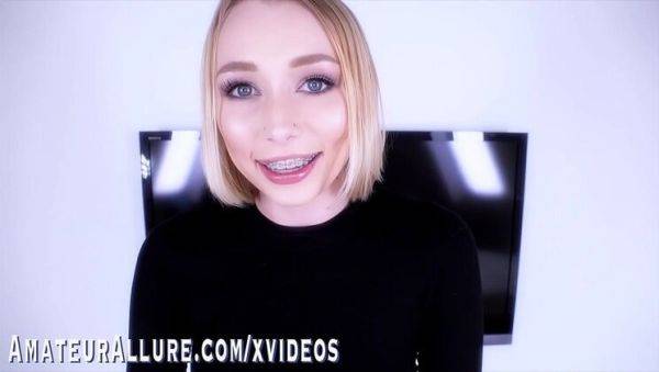 Athena May Braces Blowjob and Fucking - Hot Blonde Amateur - porntry.com on v0d.com