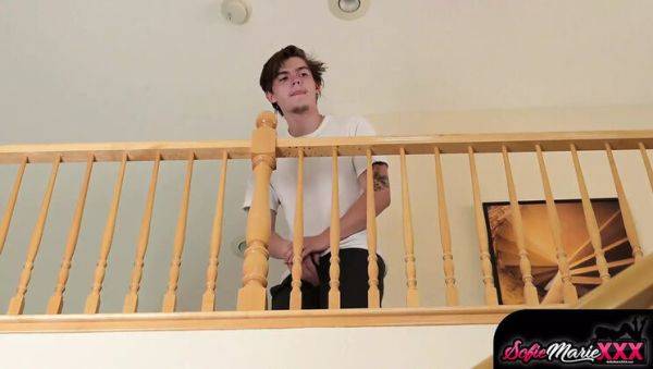 Stepson Fucks Hot MILF Sofie Marie's Tight Asshole Hard - porntry.com on v0d.com