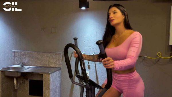 Hot Latina MILF Salome Gil Gets Face Fucked by Young Neighbor on Terrace - Big Booty, Deep Throat - veryfreeporn.com on v0d.com