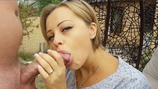 Hot MILF Bighook sucks big cock outdoors and swallows cum - Hardkiss81 creampie - xxxfiles.com on v0d.com