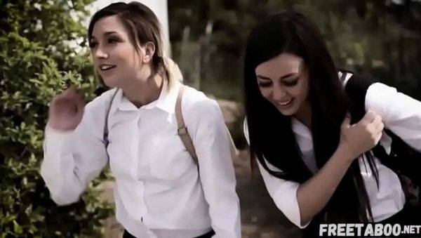Teen Best Friends Skip School & Get Fucked By Dirty Homeless Man - Whitney Wright & Eliza Jane Threesome - veryfreeporn.com on v0d.com