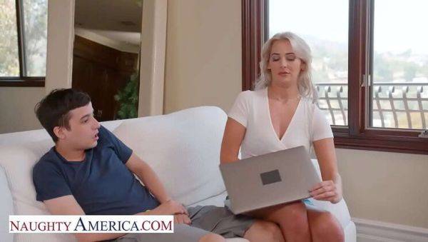 Blonde MILF Jordan Maxx Loves Young Cock - Big Tits & Deep Throat - xxxfiles.com - Usa - Jordan on v0d.com