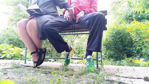 MILF Stepmom Jerks Off Step Son's Hard Cock Until He Cums Outdoor - veryfreeporn.com - Ukraine on v0d.com