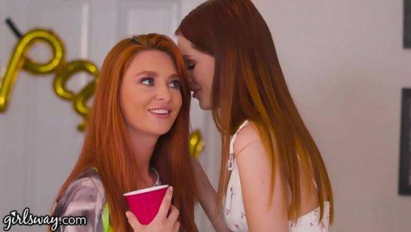 Hot Lesbian Threesome with Redhead Step-Sisters Lola Fae & Lacy Lennon - Teen Fingering Fun - xxxfiles.com on v0d.com