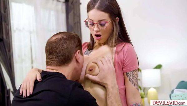 Big tits teen Maddy May gets fucked hard by stepdad - veryfreeporn.com on v0d.com