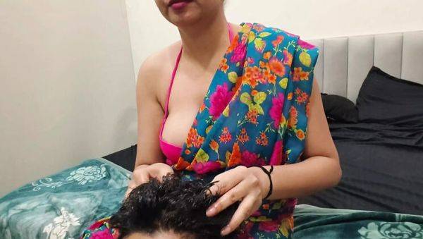 Desi Stepmom Gives Stepson a Sexy Massage - Hindi Dirty Talk & Hot Bathroom Action - veryfreeporn.com - India on v0d.com