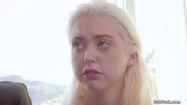 Teen Chloe Couture sucks stepdad's cock for cash - rough threesome with bondage & gagging - veryfreeporn.com on v0d.com