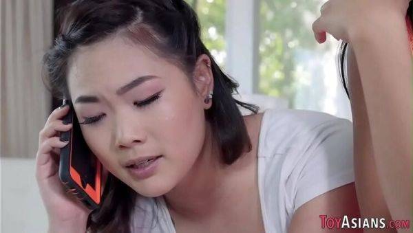 Petite Asian teen Ember Snow threesome fuck with Lea Hart - xxxfiles.com on v0d.com