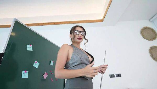 Horny Teacher Fucks Student After Class - Big Tits Blowjob & Doggy Sex - porntry.com - Russia on v0d.com
