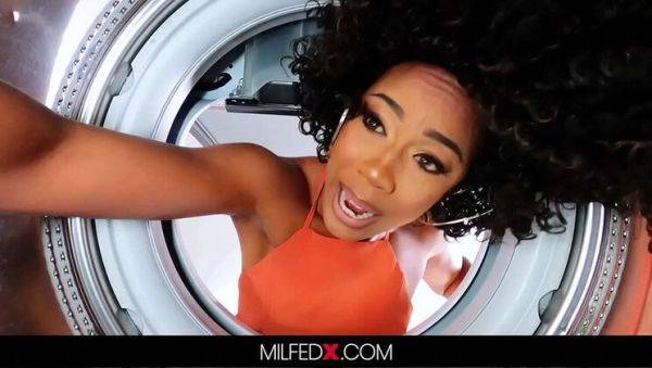 Hot Black MILF Misty Stone Fucked Hard By BF After Washer Mishap - Blowjob, Cowgirl & More - porntry.com on v0d.com