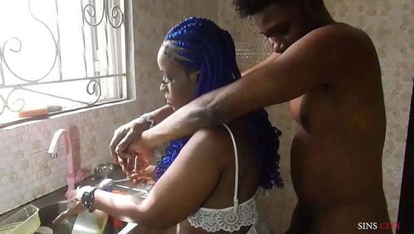 Hot Stepdad Fucks Me Doggystyle While I Wash Dishes - Brunette Amateur Creampie - porntry.com on v0d.com
