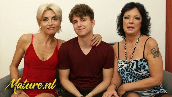 Horny Mature MILFs Seduce Young Toy Boy For Hot Threesome Action - porntry.com on v0d.com