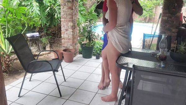 Hot Wife Fucks Neighbor on Patio - Doggy Style & Creampie - Sparowdox - xxxfiles.com on v0d.com