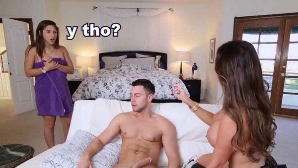 BangBros - Teen PAWG Abella Danger Fucks Stepmom Nikki Benz in Hot FFM Threesome - xxxfiles.com on v0d.com