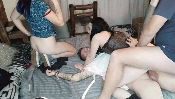 Hot amateur threesome swap - double pussy creampie with MysticBella & Prettypoison - xxxfiles.com on v0d.com