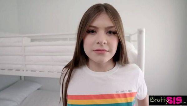 Stepsis Gets Naked And Asks Does This Turn You On? - POV Fuck On Top Bunk - porntry.com on v0d.com