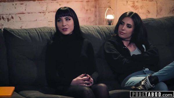 Sleazy Probation Officer Blackmails Casey Calvert & Charlotte Sartre for Hardcore Threesome Sex - porntry.com on v0d.com