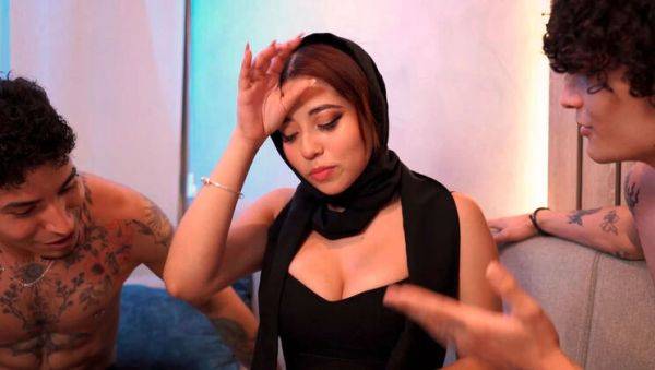 Hot Latina Nun Gets Corrupted by Big Dick in Rough Threesome - Jordy Fabian & Thiago Lopez - porntry.com - Colombia on v0d.com