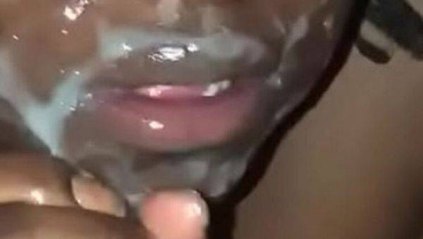 BBW Wife Sucking Hubby's Hard Dick With Cock Ring - NookieCookies - porntry.com on v0d.com