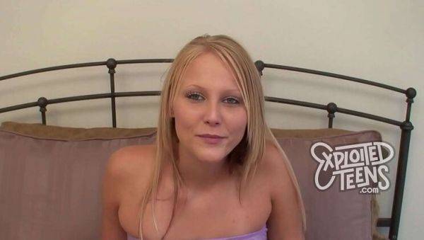 Blonde Teen Paige Starr Gets Her Tight Pink Pussy Filled by Big Cock - Amateur Casting POV - porntry.com on v0d.com