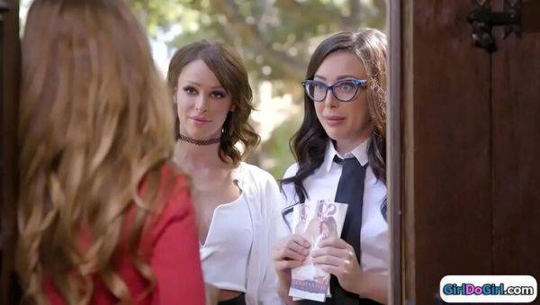 Hot Lesbian Recruiters Lick Straight Girl - Karla Kush, Emma Hix & Whitney Wright - veryfreeporn.com on v0d.com