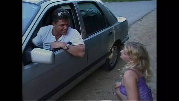 Busty Blonde MILF Sandra De Marco Sucks Big Dick & Gets Creampied on Car Hood - porntry.com on v0d.com
