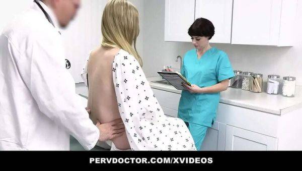 Nurse Fucks Teen Harlow West in Office - Blowjob, Creampie & Threesome - veryfreeporn.com on v0d.com