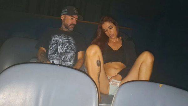 Hot Brazilian Wife Fucks Stranger in Cinema - Cuckold Watches & Cums! - porntry.com - Brazil on v0d.com
