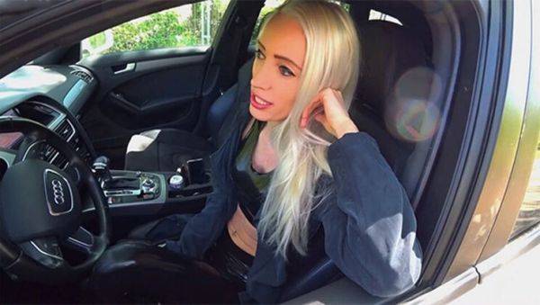 Hot Blonde in Latex Leggings Pulls Stranger for Public Doggy Style Fuck - xxxfiles.com - Germany on v0d.com