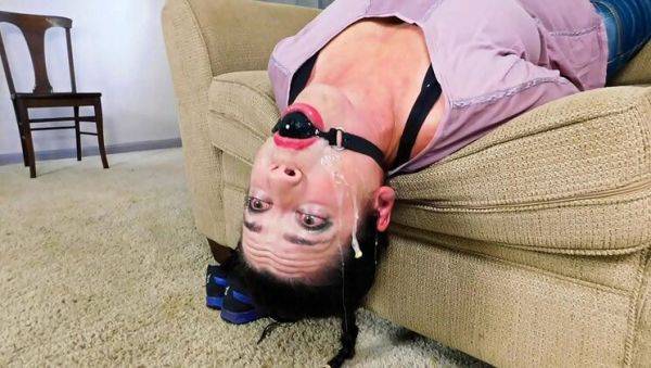 StepMom Sammi Starfish Gagged with Huge Dildo - Sloppy Drooling & Taboo BDSM - porntry.com on v0d.com