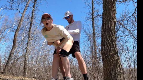 Blonde MILF Mya Lane Gets Rough Outdoor Fuck in Nature - Almost Caught! - xxxfiles.com - Usa on v0d.com
