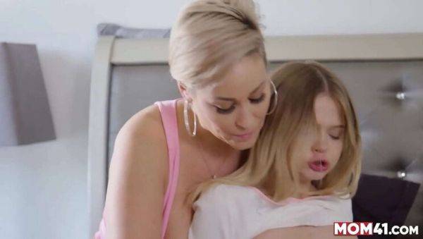 Blonde MILF Tutor Fucks Teen Student - Lesbian Sex Scissor & Pussy Licking - xxxfiles.com on v0d.com