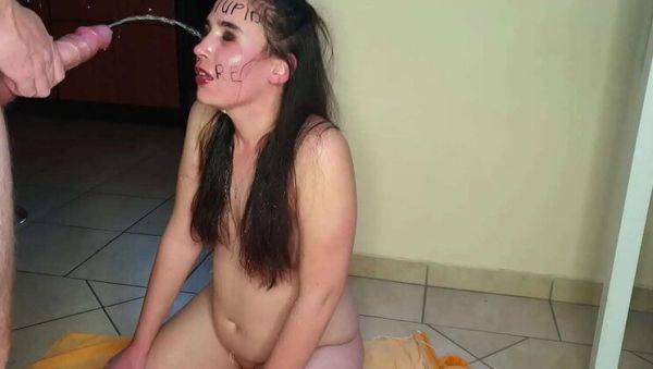 Brutal Face Fuck & Humiliation - Spit, Slap & Piss in Mouth - Kinkybitch69 Gets Dominated - veryfreeporn.com on v0d.com