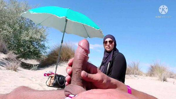 Muslim Wife Shocked When I Flash My Cock on Public Beach - Hijab Sex & Cuckold Action! - porntry.com on v0d.com