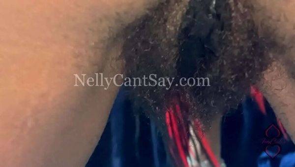 Nellycantsay Hairy Ebony Twerking in Thong - Bush & Natural Pussy Show - porntry.com on v0d.com