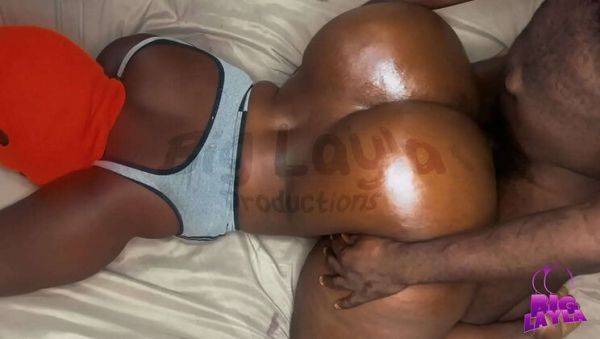 Big Booty Ebony BBW Layla Takes Huge Cock Doggystyle - Creamy Pussy & Ass Worship - xxxfiles.com on v0d.com