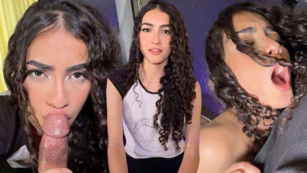 18yo Latina Teen Records Her First Sex Tape - Nervous Amateur Blowjob & Doggy Style - porntry.com - Chile - Colombia on v0d.com