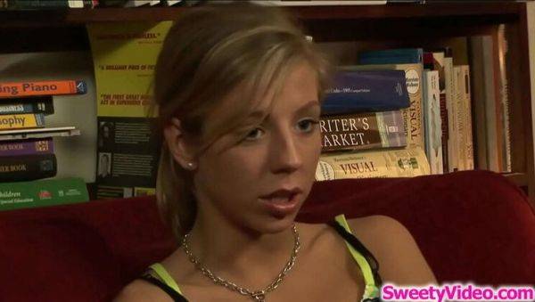 Blonde MILF Michelle Lay fucks teen Chastity Lynn with strap-on - lesbian pussy licking & orgasm - porntry.com on v0d.com