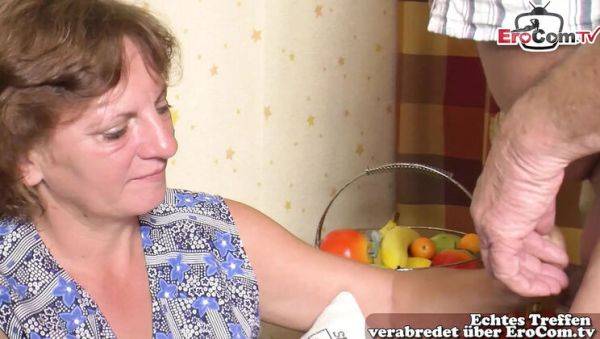 German MILF Cleaning Lady Fucks Older Couple in Hot FFM Threesome - veryfreeporn.com - Germany on v0d.com