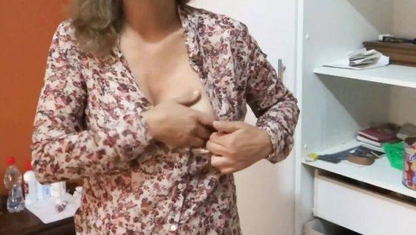 Hot Stepsister Comes Home Horny - Amateur Hairy Mature Striptease & Taboo Fuck - xxxfiles.com on v0d.com