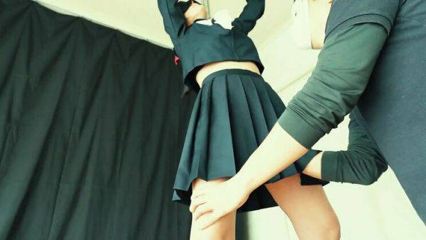 Desperate Wet Pussy Fingered in Schoolgirl Bondage - Ushirosugatanomiki - porntry.com on v0d.com