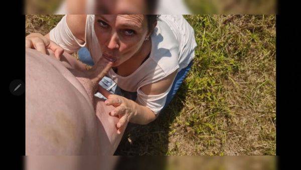 Broke MILF Gets Fucked Hard by Fan for Money - Outdoor Doggystyle Creampie - veryfreeporn.com - Germany on v0d.com