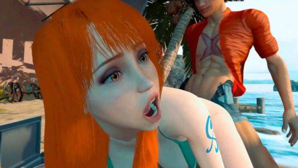 Nami gets wild at the beach - Hot 3D Hentai Fuck with Big Tits & Anal - veryfreeporn.com - Germany on v0d.com