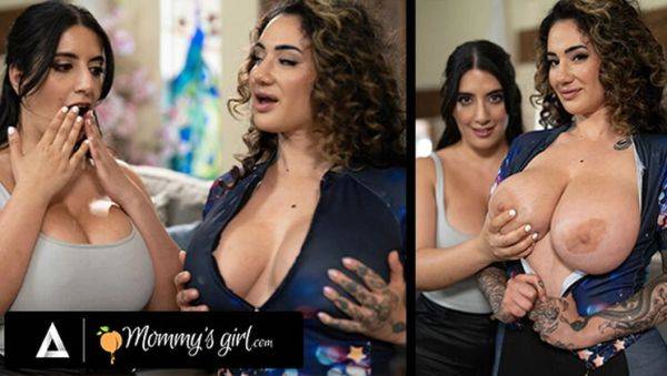 Hot MILF Arabelle Raphael Fingers Sarah Arabic's Big Natural Tits in Steamy Lesbian Bike Sex - porntry.com on v0d.com